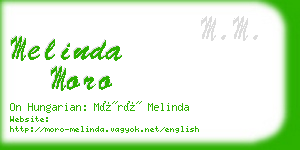 melinda moro business card